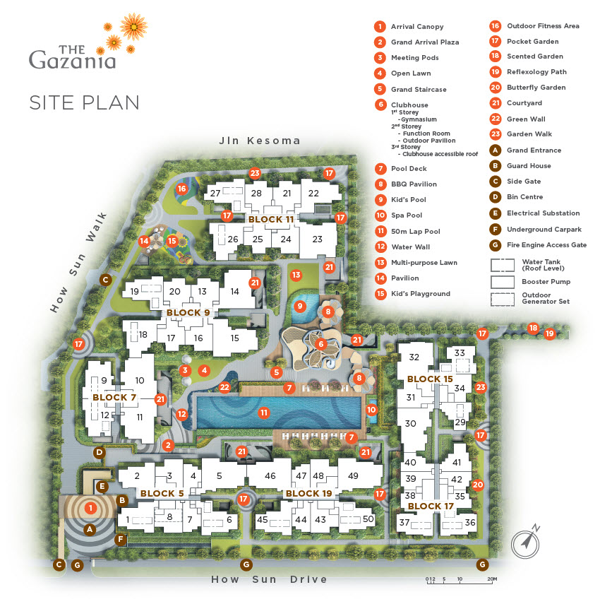 The Gazania Site Plan