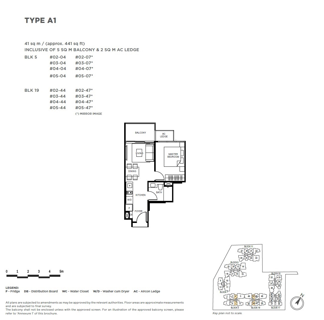 The Gazania 1 Bedroom Floor Plan 1