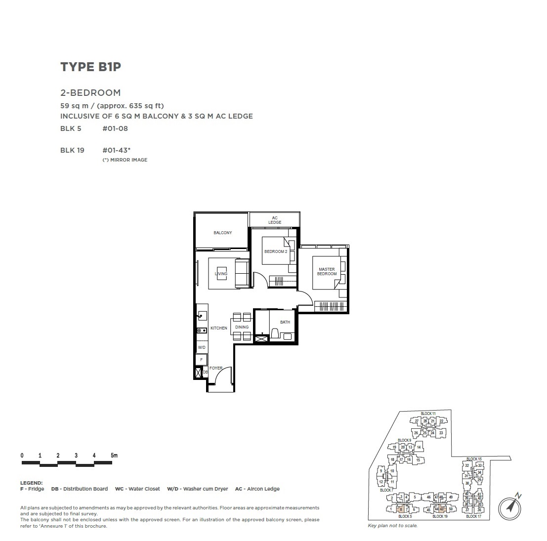 The Gazania 1 Bedroom Floor Plan 4