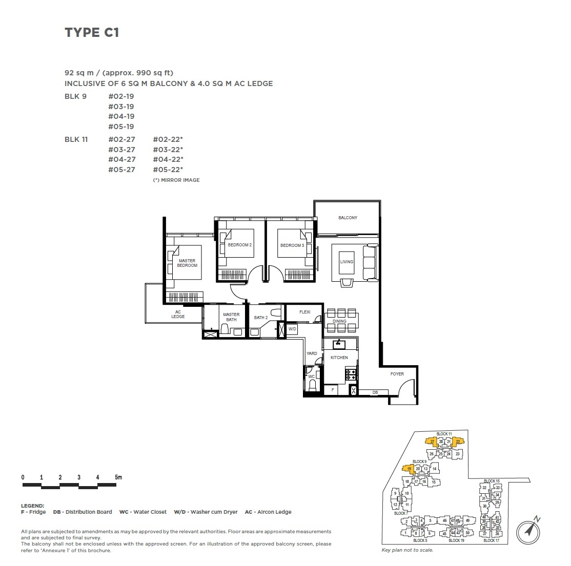 The Gazania 1 Bedroom Floor Plan 5