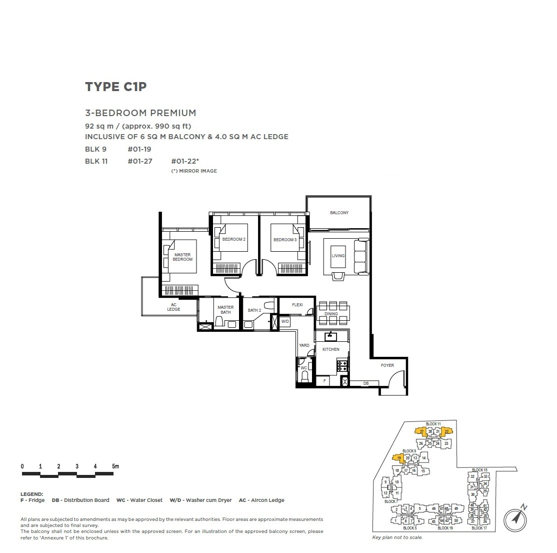 The Gazania 1 Bedroom Floor Plan 6